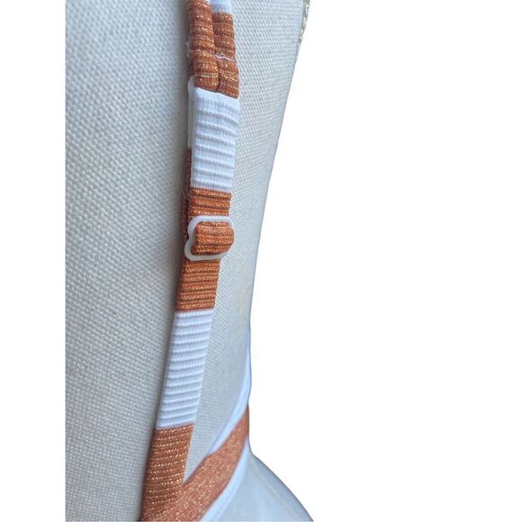 NWT Marie Jo Fernanda Bikini Top U.K 32E Heart Shape Padded Orange/ White - Picture 6 of 12